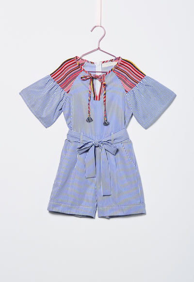 Stripe Short Jumpsuit