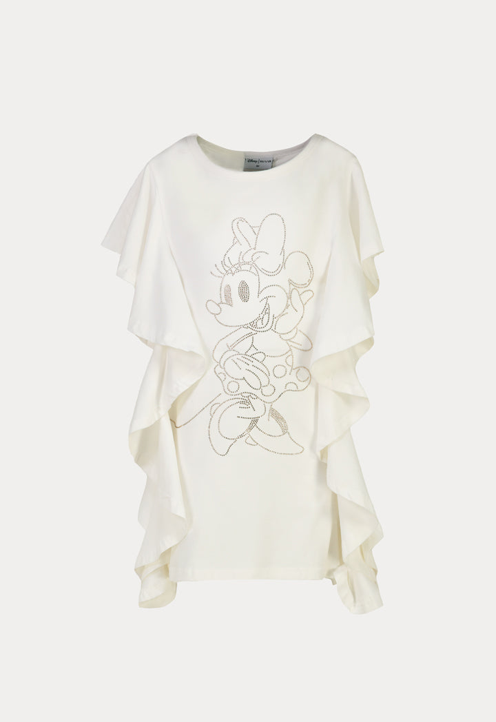 Disney Rhinestones Embellish Minnie Mouse Drape Dress