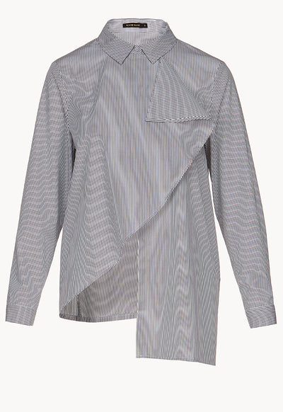 Stripes Assymetric Shirt