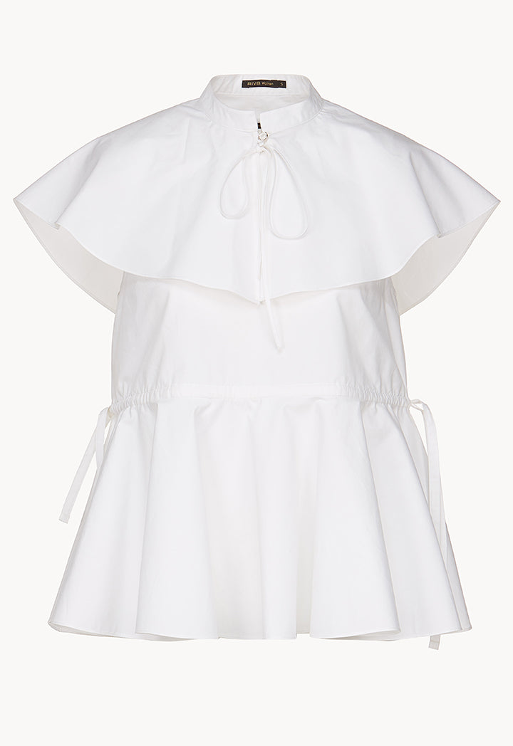 Frill Peplum Blouse
