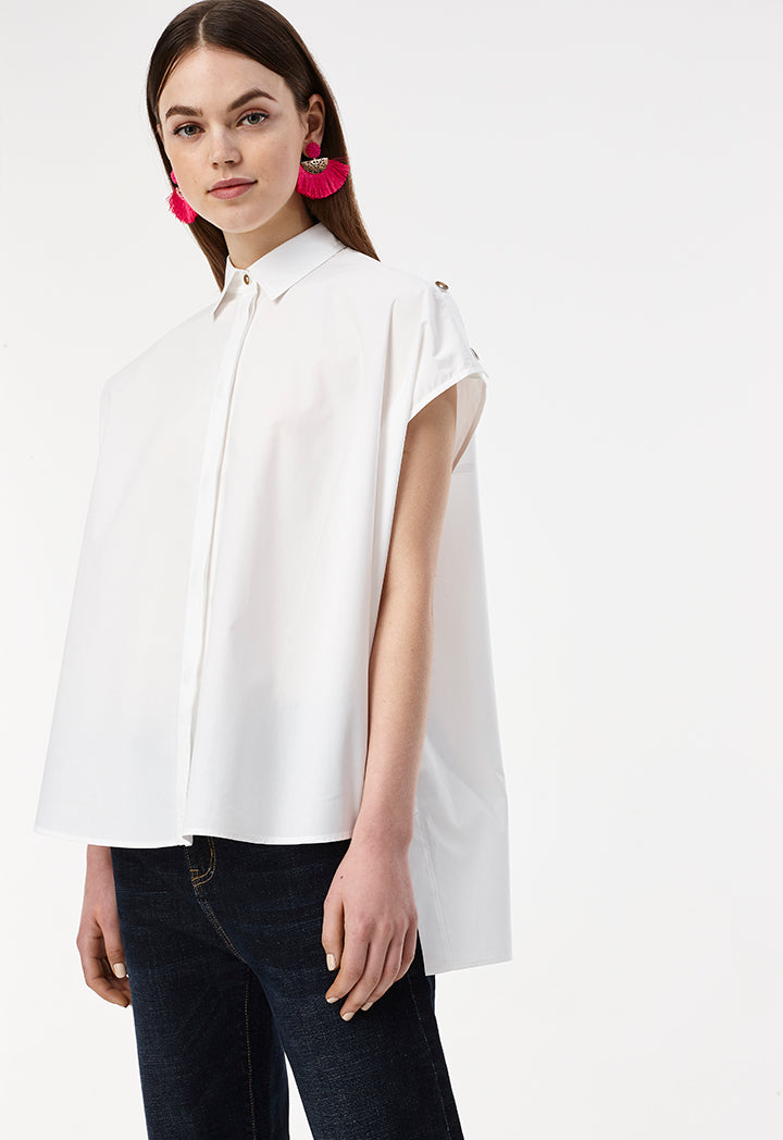 Square Button Blouse