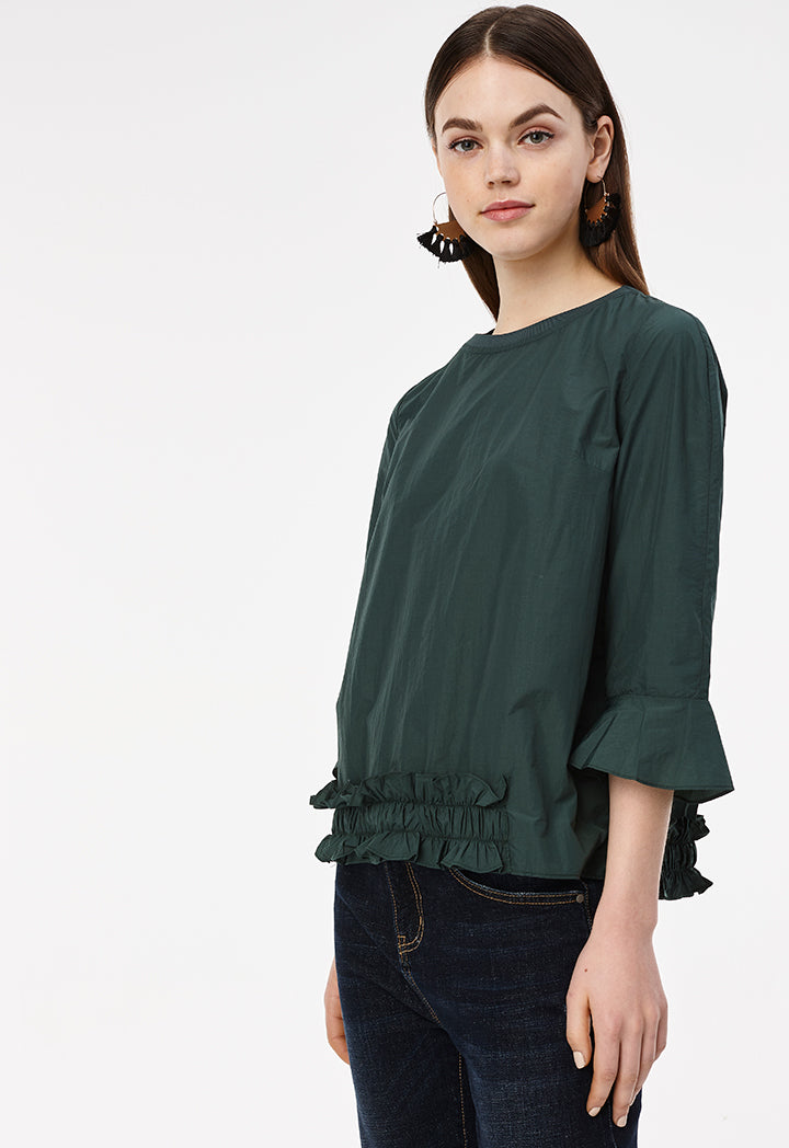 Frilled Hem Blouse