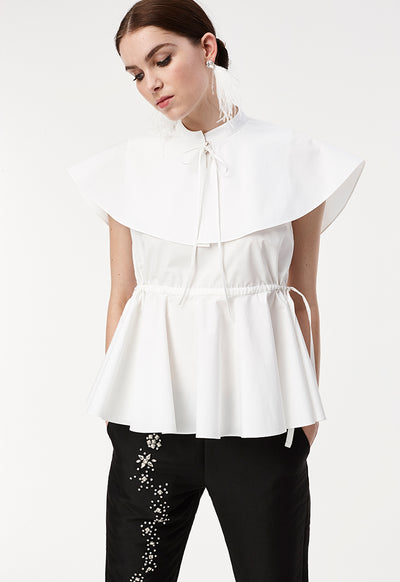 Frill Peplum Blouse