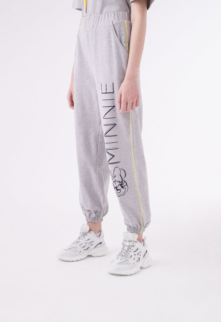 Minnie Mouse Melange Bias Tape Jogging Pants