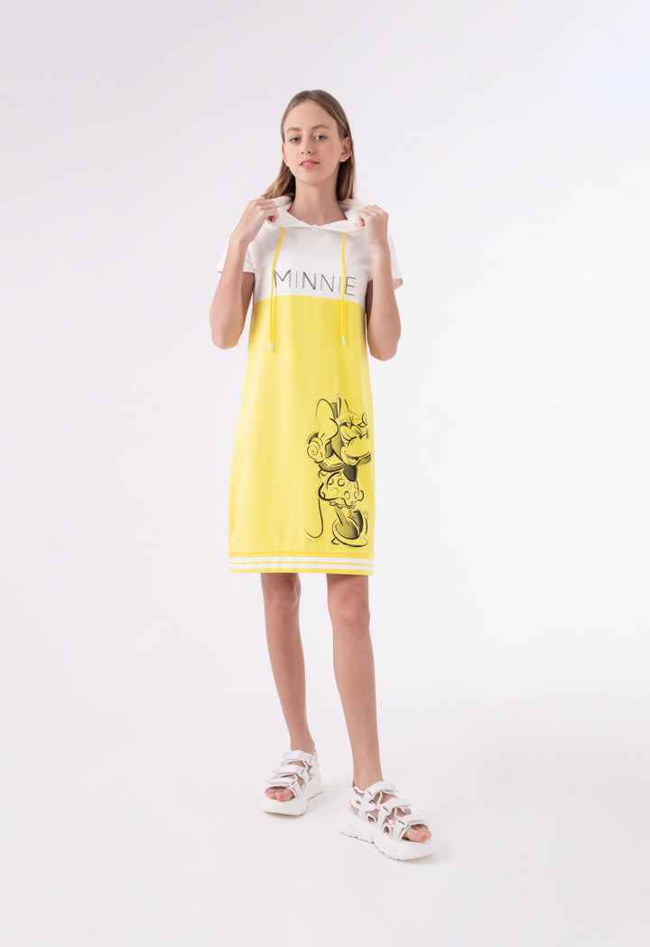 Minnie Mouse Hoodie Ribbed Hem Dress