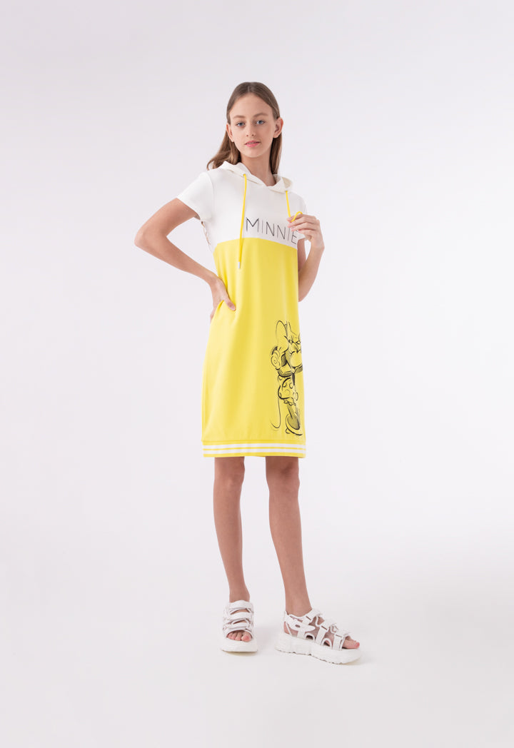 Minnie Mouse Hoodie Ribbed Hem Dress