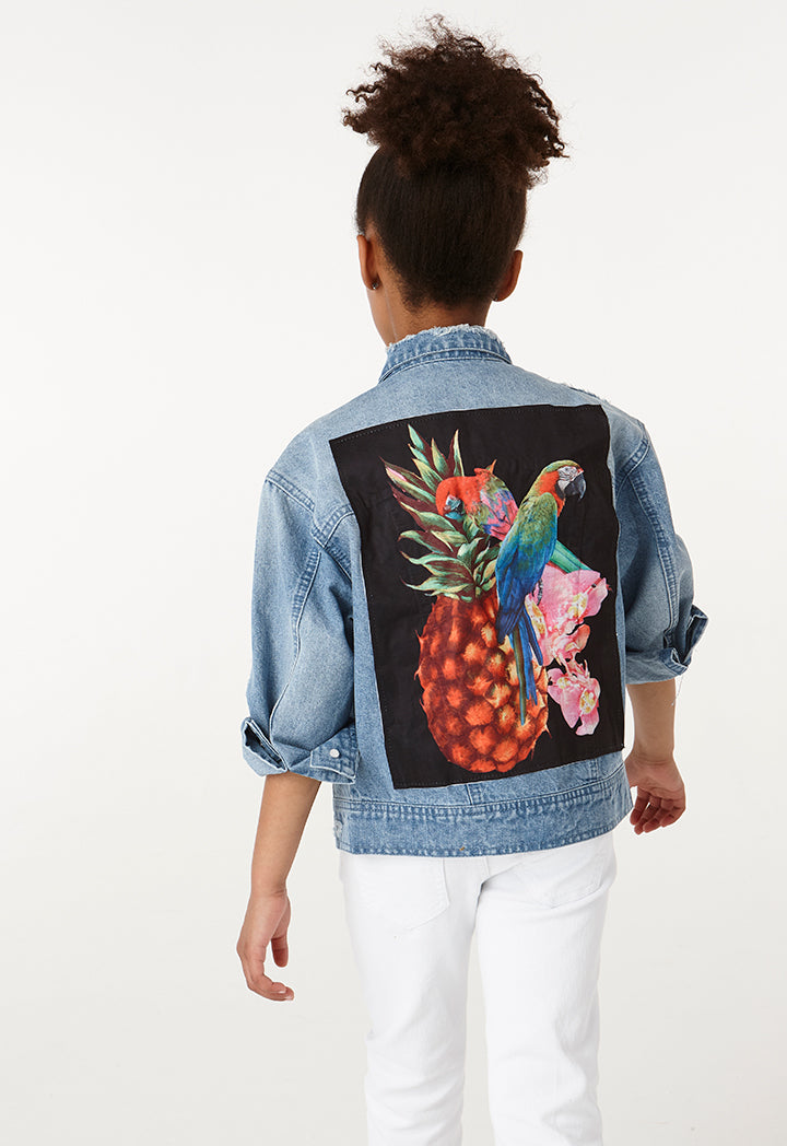 Pompom Embroidered Jeans
